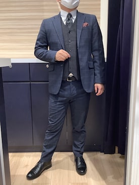 「アイテム（ビジネスシャツ）」を使った、BRICK HOUSE by Tokyo Shirts 久留米ゆめタウン店さん（メンズ・160cm）の秋コーディネート