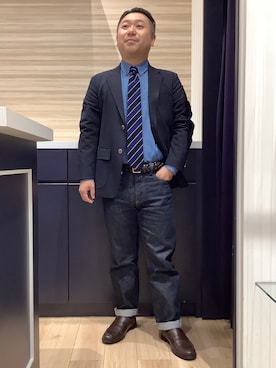 「アイテム（フォーマルスーツ/小物）」を使った、BRICK HOUSE by Tokyo Shirts 久留米ゆめタウン店さん（メンズ・160cm）の冬コーディネート