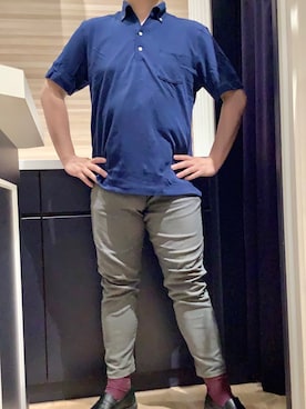 「ビズポロ」｜BRICK HOUSE by Tokyo Shirts 久留米ゆめタウン店さん（メンズ・177cm）の夏コーディネート