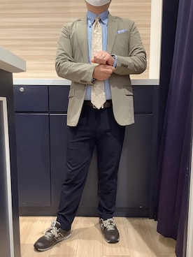 「アイテム（ビジネスシャツ）」を使った、BRICK HOUSE by Tokyo Shirts 久留米ゆめタウン店さん（メンズ・160cm）の秋コーディネート