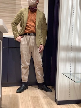 「アイテム（バンダナ/スカーフ、その他）」を使った、BRICK HOUSE by Tokyo Shirts 久留米ゆめタウン店さん（メンズ・177cm）の冬コーディネート