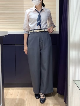 「オフィスカジュアル」｜BRICK HOUSE by Tokyo Shirts 久留米ゆめタウン店さん（レディース・161cm）の夏コーディネート