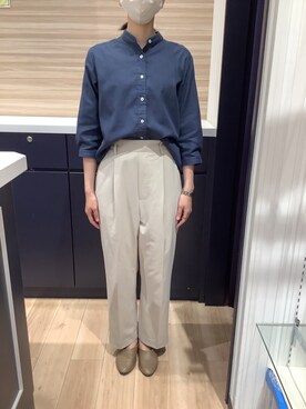 「無地党」｜BRICK HOUSE by Tokyo Shirts 久留米ゆめタウン店さん（レディース・161cm）の春コーディネート