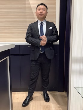 「アイテム（ネクタイ）」を使った、BRICK HOUSE by Tokyo Shirts 久留米ゆめタウン店さん（メンズ・160cm）の冬コーディネート