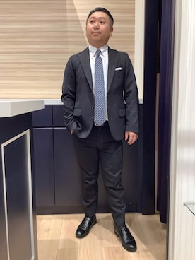 「アイテム（ポケットチーフ）」を使った、BRICK HOUSE by Tokyo Shirts 久留米ゆめタウン店さん（メンズ・160cm）の秋コーディネート