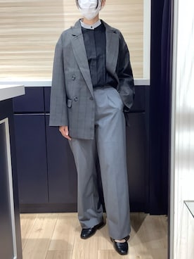 「ダブルジャケット」｜BRICK HOUSE by Tokyo Shirts 久留米ゆめタウン店さん（レディース・161cm）の秋コーディネート