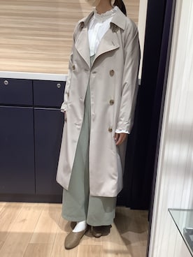 「入園式」｜「アイテム（トレンチコート）」を使った、BRICK HOUSE by Tokyo Shirts 久留米ゆめタウン店さん（レディース・160cm）の冬コーディネート