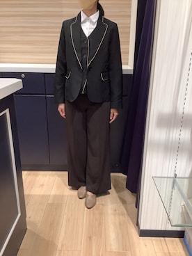 「仕事コーデ」｜「アイテム（ジャケット/アウター）」を使った、BRICK HOUSE by Tokyo Shirts 久留米ゆめタウン店さん（レディース・161cm）の秋コーディネート