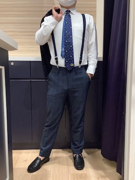「アイテム（ビジネスシャツ）」を使った、BRICK HOUSE by Tokyo Shirts 久留米ゆめタウン店さん（メンズ・160cm）の秋コーディネート
