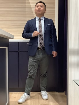 「アイテム（フォーマルスーツ/小物）」を使った、BRICK HOUSE by Tokyo Shirts 久留米ゆめタウン店さん（メンズ・160cm）の秋コーディネート