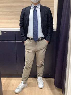 「アイテム（ビジネスシャツ）」を使った、BRICK HOUSE by Tokyo Shirts 久留米ゆめタウン店さん（メンズ・160cm）の夏コーディネート