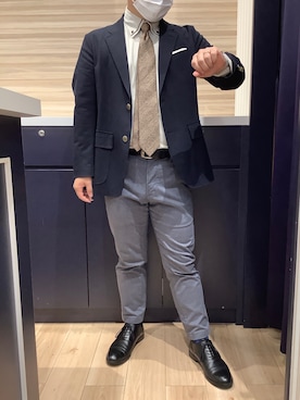 「アイテム（フォーマルスーツ/小物）」を使った、BRICK HOUSE by Tokyo Shirts 久留米ゆめタウン店さん（メンズ・160cm）の秋コーディネート