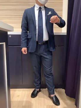 「アイテム（ビジネスシャツ）」を使った、BRICK HOUSE by Tokyo Shirts 久留米ゆめタウン店さん（メンズ・160cm）の秋コーディネート