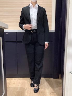 「アイテム（ビジネスシャツ）」を使った、BRICK HOUSE by Tokyo Shirts 久留米ゆめタウン店さん（レディース・161cm）の秋コーディネート