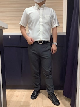 「アイテム（ビジネスシャツ）」を使った、BRICK HOUSE by Tokyo Shirts 久留米ゆめタウン店さん（メンズ・160cm）の夏コーディネート