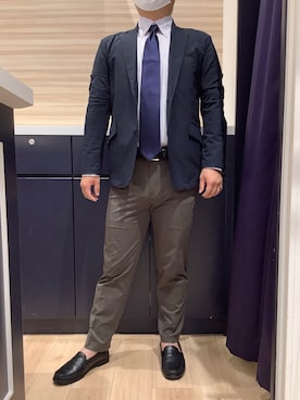 「アイテム（ビジネスシャツ）」を使った、BRICK HOUSE by Tokyo Shirts 久留米ゆめタウン店さん（メンズ・160cm）の夏コーディネート