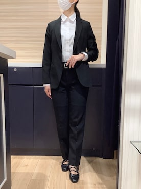 「アイテム（ビジネスシャツ）」を使った、BRICK HOUSE by Tokyo Shirts 久留米ゆめタウン店さん（レディース・161cm）の秋コーディネート