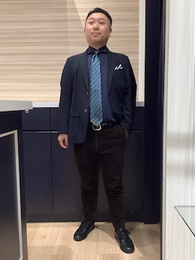 「アイテム（ポケットチーフ）」を使った、BRICK HOUSE by Tokyo Shirts 久留米ゆめタウン店さん（メンズ・160cm）の冬コーディネート