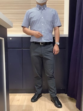 「アイテム（ビジネスシャツ）」を使った、BRICK HOUSE by Tokyo Shirts 久留米ゆめタウン店さん（メンズ・160cm）の夏コーディネート
