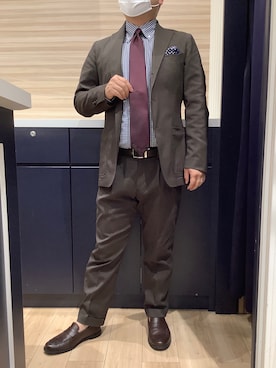 「アイテム（フォーマルスーツ/小物）」を使った、BRICK HOUSE by Tokyo Shirts 久留米ゆめタウン店さん（メンズ・160cm）の秋コーディネート