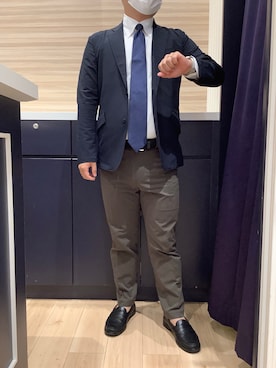 「アイテム（ビジネスシャツ）」を使った、BRICK HOUSE by Tokyo Shirts 久留米ゆめタウン店さん（メンズ・160cm）の秋コーディネート