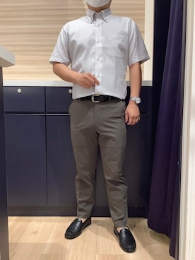 「アイテム（ビジネスシャツ）」を使った、BRICK HOUSE by Tokyo Shirts 久留米ゆめタウン店さん（メンズ・160cm）の夏コーディネート