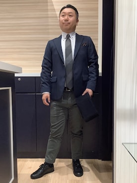 「アイテム（フォーマルスーツ/小物）」を使った、BRICK HOUSE by Tokyo Shirts 久留米ゆめタウン店さん（メンズ・160cm）の冬コーディネート