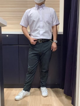 「アイテム（ビジネスシャツ）」を使った、BRICK HOUSE by Tokyo Shirts 久留米ゆめタウン店さん（メンズ・160cm）の夏コーディネート