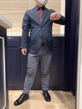 「アイテム（ビジネスシャツ）」を使った、BRICK HOUSE by Tokyo Shirts 久留米ゆめタウン店さん（メンズ・160cm）の秋コーディネート