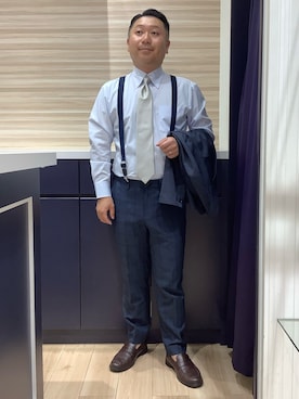 「アイテム（ネクタイ、ベージュ系）」を使った、BRICK HOUSE by Tokyo Shirts 久留米ゆめタウン店さん（メンズ・160cm）の秋コーディネート