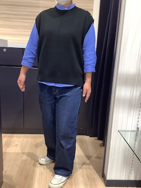 「ブルー×ブラック」｜BRICK HOUSE by Tokyo Shirts 久留米ゆめタウン店さん（レディース・150cm）の秋コーディネート