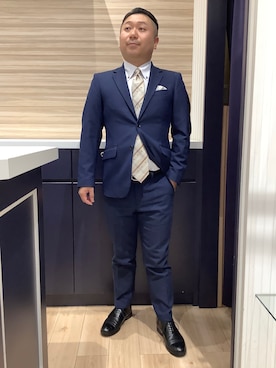 「アイテム（ビジネスシャツ）」を使った、BRICK HOUSE by Tokyo Shirts 久留米ゆめタウン店さん（メンズ・160cm）の秋コーディネート