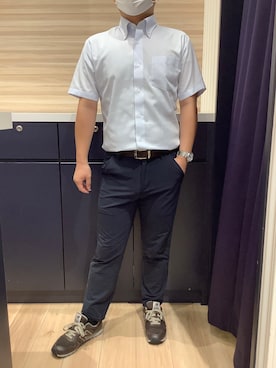 「アイテム（ビジネスシャツ）」を使った、BRICK HOUSE by Tokyo Shirts 久留米ゆめタウン店さん（メンズ・160cm）の夏コーディネート