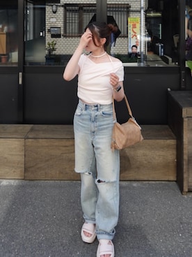 「MOUSSY（マウジー）のアイテム」を使った、maさん（レディース・153cm）の夏コーディネート