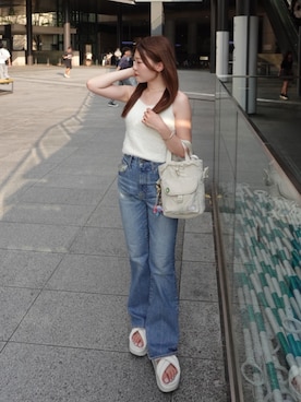 「MOUSSY（マウジー）のアイテム」を使った、maさん（レディース・153cm）の夏コーディネート