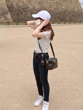 「NIKE（ナイキ）のナイキ エア フォース 1 PLT.AF.ORM ウィメンズシューズ / Nike Air Force 1 PLT.AF.ORM Women's Shoes＜22-29cm 展開＞（スニーカー）」を使った、maさん（レディース・153cm）の春コーディネート