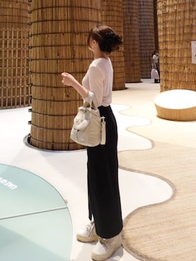 「アイテム（シュシュ）」を使った、maさん（レディース・153cm）の秋コーディネート