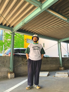 「HUF（ハフ）のアイテム（帽子）」を使った、Kentaさん（メンズ・170cm）の春コーディネート