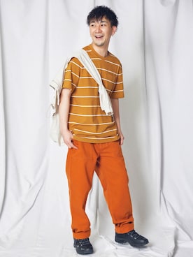 「AIGLE（エーグル）のアイテム（ナイロンジャケット）」を使った、Hajimeさん（メンズ・171cm）の夏コーディネート