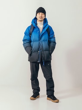 「AIGLE（エーグル）のアイテム（帽子）」を使った、Hajimeさん（メンズ・171cm）の冬コーディネート