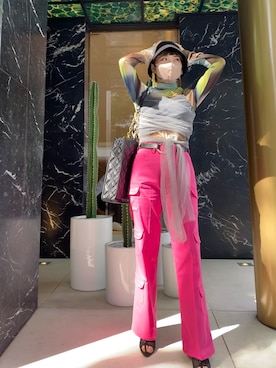 「TENDER PERSON（テンダーパーソン）のアイテム」を使った、Wakanaさん（レディース・151cm）の春コーディネート