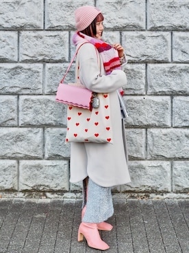 「Ameri（アメリ）のアイテム（ブーツ）」を使った、Wakanaさん（レディース・151cm）の冬コーディネート