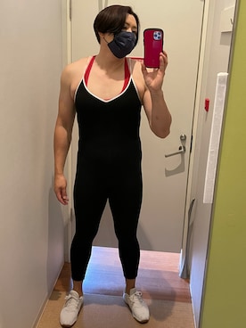 「筋トレ」｜「アイテム（オールインワン・サロペット）」を使った、ryoko.5360さん（メンズ・180cm）の夏コーディネート