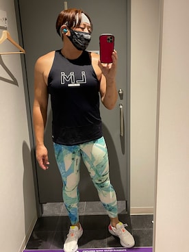 「アイテム（レギンス/スパッツ、グリーン系）」を使った、ryoko.5360さん（メンズ・180cm）の秋コーディネート