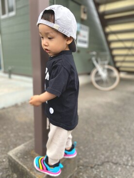 「paper（ペーパー）のアイテム」を使った、kotakotaroさん（キッズ・80cm）の夏コーディネート