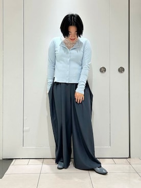 「KBF（ケイビーエフ）のWIDEワイドパンツ（その他パンツ）」を使った、MORIさん（レディース・159cm）の冬コーディネート