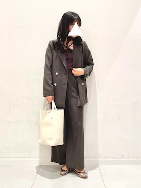 「いまどきジャケット写真」｜「アイテム（バレエシューズ）」を使った、MORIさん（レディース・159cm）の春コーディネート