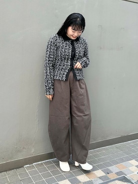 「夏アイテム」｜MORIさん（レディース・159cm）の秋コーディネート