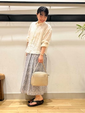 「夏アイテム」｜MORIさん（レディース・159cm）の秋コーディネート