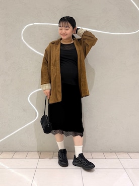 「KBF（ケイビーエフ）のアイテム（ジャケット/アウター）」を使った、MORIさん（レディース・159cm）の秋コーディネート